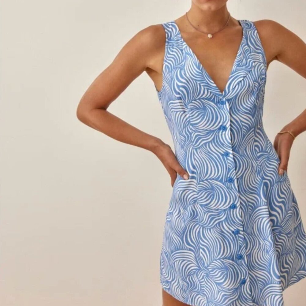 Reformation Rilynn Dress — Wave — 4